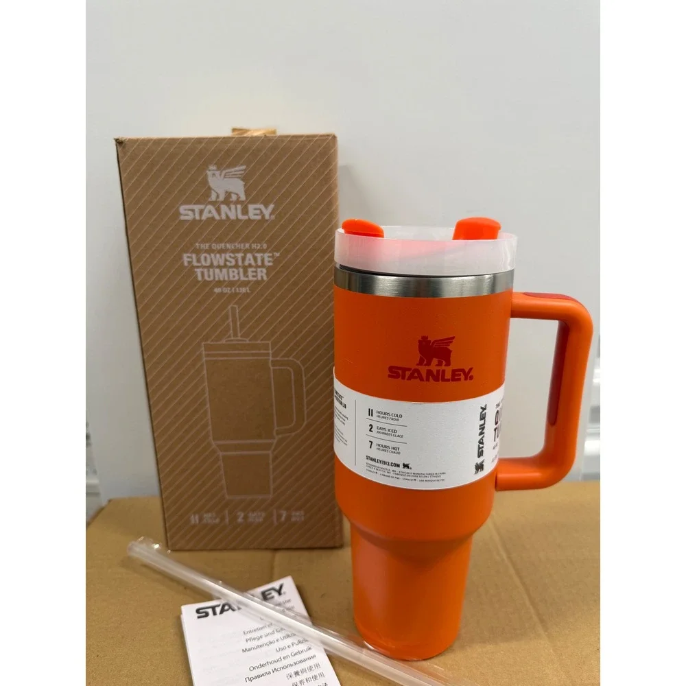 Stanley Quencher H2.0 FlowState Tumbler 40oz Insulated orange Cup New - Picture 9 of 9